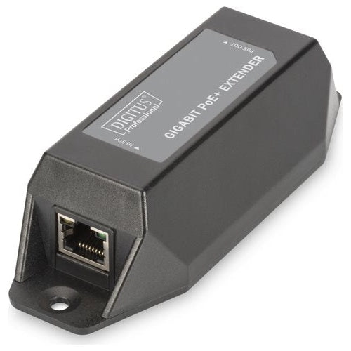 Assmann/Digitus Gigabit PoE Indoor Extender Gigabit PoE Indoor Extender, 22 Watts Output Desktop or Wall-mount, 100m extension cascadable, self powered (DN-95123) afbeelding 1