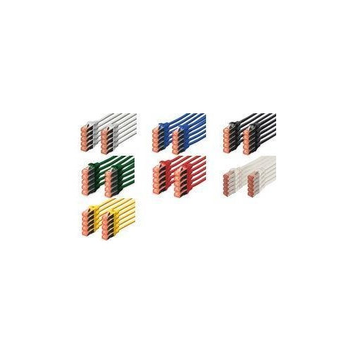 DIGITUS Professional - Patch-Kabel - RJ-45 (M) bis RJ-45 (M) - 5,0m - SFTP, PiMF - CAT 6e - IEEE 802,3 - halogenfrei, geformt, ohne Haken - grün (Packung mit 10) (DK-1644-050-G-10) afbeelding 1