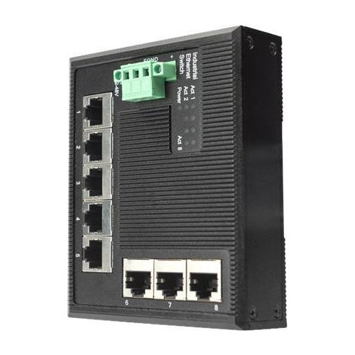 DIGITUS DN-651127 - Switch - 8 x 10/100/1000 - an DIN-Schiene montierbar - Gleichstrom afbeelding 1