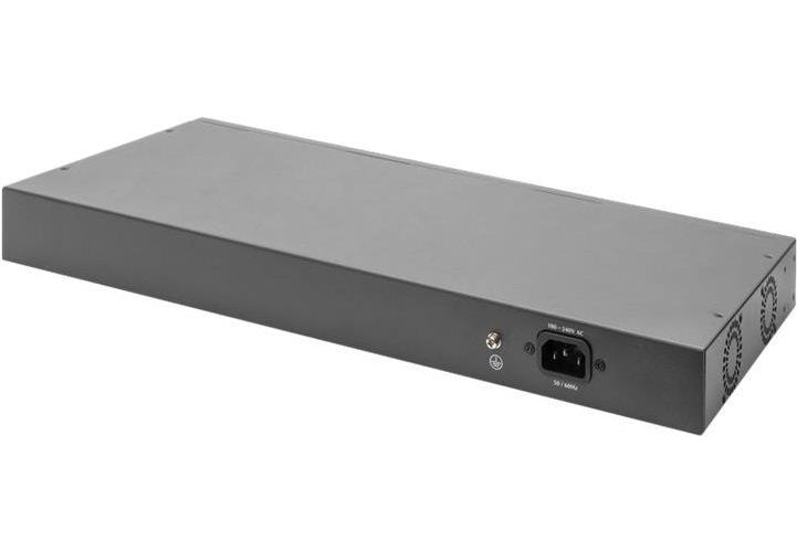 DIGITUS DN-80221-3 - Switch - managed - 24 x 10/100/1000 + 2 x 10/100/1000/SFP (Uplink) + 2 x SFP (mini-GBIC) (Uplink) - Desktop, an Rack montierbar afbeelding 1