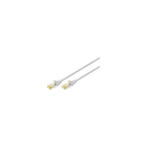 DIGITUS - Patch-Kabel - RJ-45 (M) bis RJ-45 (M) - 2 m - SFTP - CAT 6a - geschirmt, ohne Haken - Grau (Packung mit 10) afbeelding 1