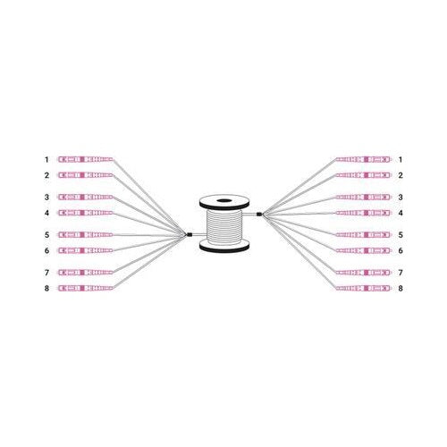 DIGITUS - Kabelpeitsche - LC/UPC Multi-Modus (S) zu LC/UPC Multi-Modus (S) - 50,0m - Glasfaser - 50/125 Mikrometer - OM4 - halogenfrei, innen/außen - Schwarz (DK-24338U050BK-BBB) afbeelding 1