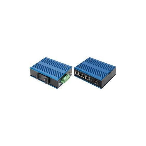 Digitus 4-port 10/100/1000BASE-TX+1000Base-FX Industrial PoE Switch - Unmanaged - Gigabit Ethernet (10/100/1000) - Vollduplex - Power over Ethernet (PoE) (DN-651135) afbeelding 1