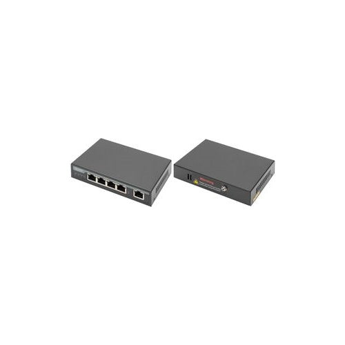 Digitus 4-Port Gigabit 4PPoE Extender - 802.3at - 60 W - Gigabit Ethernet - 10,100,1000 Mbit/s - IEEE 802.3af - IEEE 802.3at - Voll - Cat5e - Schwarz (DN-95128-1) afbeelding 1