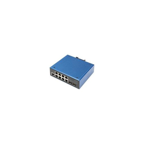 Digitus Industrial 8+2-Port L2 managed Gigabit Ethernet PoE Switch. Switch-Typ: Managed, Switch-Ebene: L2. Basic Switching RJ-45 Ethernet Ports-Typ: Gigabit Ethernet (10/100/1000), Anzahl der basisschaltenden RJ-45 Ethernet Ports: 8, Anzahl afbeelding 1