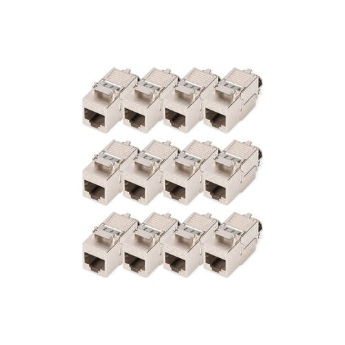 DIGITUS CAT 8.1 Keystone Modul, geschirmt, werkzeugfreier Montageanschluss - 12 Stk. (DN-93816-12) afbeelding 1