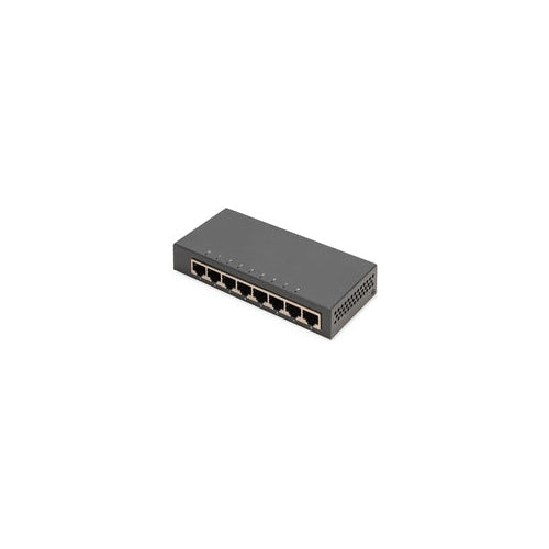 DIGITUS 8-Port Gigabit Switch Desktop Unmanaged Metallgehäuse 8 Port RJ 45 GE - Switch - 1 Gbps (DN-80066-1) afbeelding 1