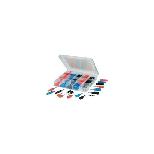 VOLTCRAFT Laborstecker Stift-Ø: 4 mm Schwarz, Rot, Blau, Silber SUBP84-03 84 Teile (93013C140) afbeelding 1