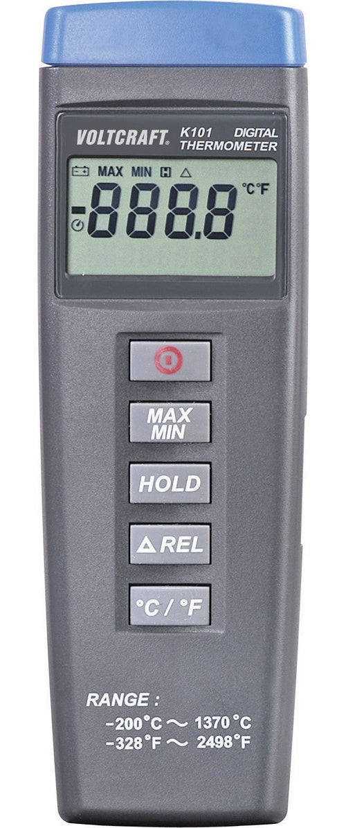 Voltcraft K101 Temperatur-Messgerät, Thermometer -200 - +1370 °C K-Typ (307) afbeelding 1
