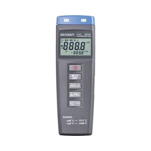 Voltcraft K102 Temperatur-Messgerät, Thermometer -200 - +1370 °C K-Typ (308) afbeelding 1