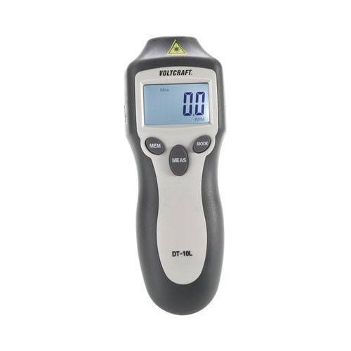 Voltcraft® DT-10L Laser-Drehzahlmesser 2 - 99 999 U/min, Berührungsloser Drehzahlmesser (28037C70A) afbeelding 1
