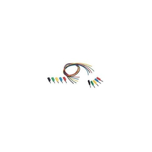 Voltcraft Messleitungs-Set [ Lamellenstecker 4 mm - Lamellenstecker 4 mm] 1 m Schwarz, Rot, Blau, Gelb, Grün V (MS-4041/5*1) afbeelding 1