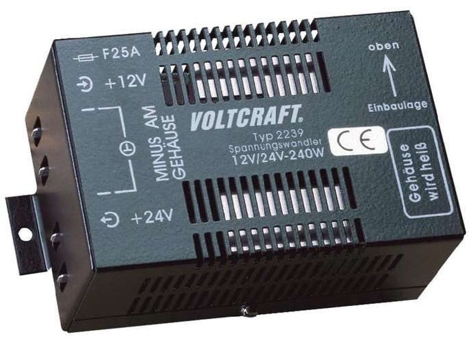 Voltcraft 12/10 Gleichspannungswandler, DC-DC-Wandler Getaktet 24 V/DC/10 A 240 W (2239) afbeelding 1