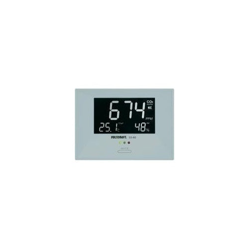 Voltcraft CO-60 Luftqualitäts-Anzeige für Büro-Räume, Raumluft-Messgerät, CO2-, Temperatur-, und Luf (CO-60) afbeelding 1