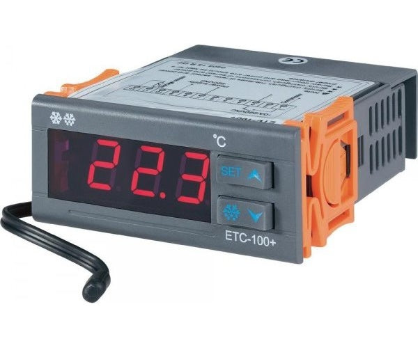 Voltcraft Temperaturregler ETC-100+ 230 V/AC Ausgänge 1 Relais 230 V/AC / 10 A Einbaumaße 71 x 30 mm afbeelding 1