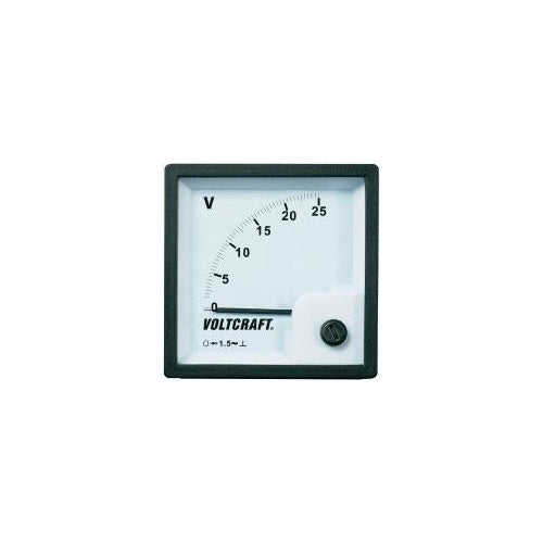 Voltcraft AM-72x72/25V Analog-Einbaumessgerät AM-72x72/25V 25 V Drehspule (AM-72x72/25V) afbeelding 1