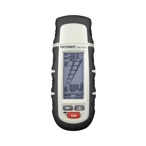 Voltcraft FM-400 Material-Feuchtigkeitsmessgerät, Holz- und Baufeuchtemessgerät mit Materialkennlini (FM-400) afbeelding 1