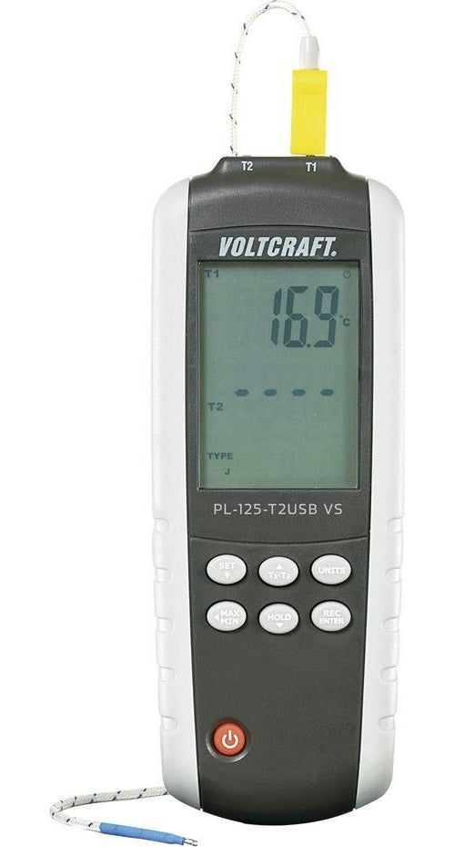 VOLTCRAFT PL-125-T2 Temperatur-Messgerät -200 bis +1372 °C Fühler-Typ K, J (PL-125-T2) afbeelding 1