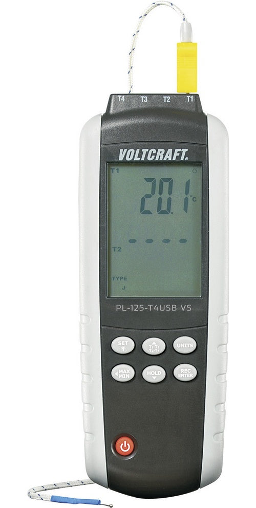 VOLTCRAFT PL-125-T4 Temperatur-Messgerät -200 bis +1372 °C Fühler-Typ K, J (PL-125-T4) afbeelding 1