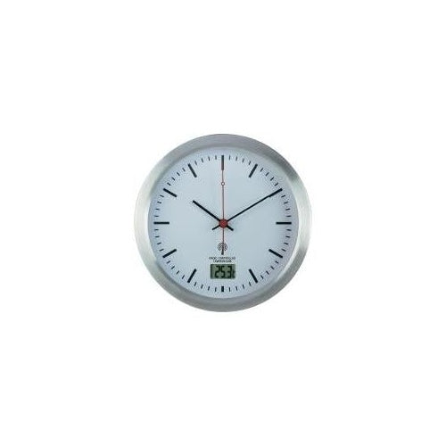 Renkforce Funk Wanduhr E1003R 17 cm x 6 cm Silber (E1003R) afbeelding 1