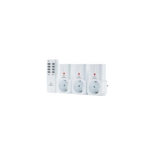 Renkforce Funk-Schalter-Set Zwischenstecker 4teilig Reichweite max. (im Freifeld) 30 m Einsatzort Innenbereich (1208454) - 4016138910049 - image 1