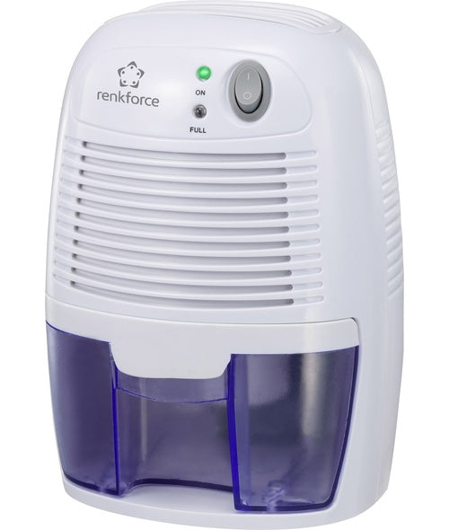 Renkforce HD-68W Luftentfeuchter 20 m² 0.011 l/h Weiß, Blau (HD-68W) afbeelding 1