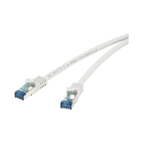 Renkforce RJ45 Netzwerk Anschlusskabel CAT 6a S/FTP 15 m grey mit Rastnasenschutz, Flammwidrig Renkforce (1381765) afbeelding 1