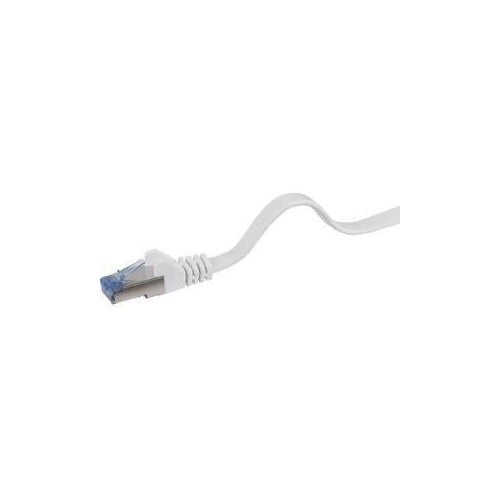 Renkforce - Patch-Kabel - RJ-45 (M) zu RJ-45 (M) - 20 m - U/FTP - CAT 6a - halogenfrei, geformt, ohne Haken, flach - Grau afbeelding 1