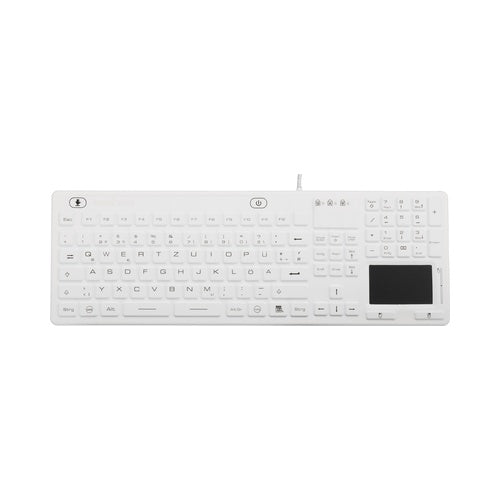 Renkforce iM-IKB110-WH Tastatur USB QWERTZ Deutsch Schwarz - Weiß (iM-IKB110-WH) afbeelding 1