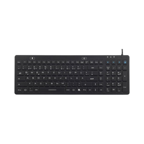 Renkforce IP 68 Industrie USB-Tastatur Schwarz Spritzwassergeschützt, Staubgeschützt (iM-IKB106-BK) afbeelding 1