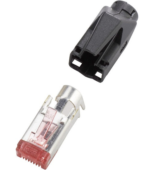 renkforce RJ45-Steckverbinder TM21 CAT 6, geschirmt Stecker, gerade Pole: 8P8C H9561.4-10 Schwarz H9561.4-10 10 St. (H9561.4-10) - 4016139069098 - image 1