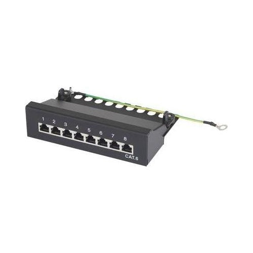 renkforce 8 Port Netzwerk-Patchpanel CAT 6 1 HE afbeelding 1