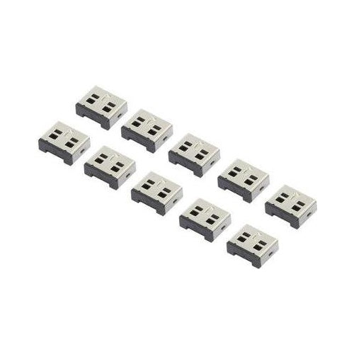 renkforce 10x USB-Aufsätze für USB-Portblocker silver renkforce (rf-USBBlocker-02) afbeelding 1