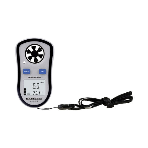 Basetech BS-10AN Anemometer 0.1 bis 30 m/s mit Temperaturmessfunktion afbeelding 1
