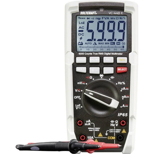 VOLTCRAFT VC-440 E Hand-Multimeter digital Strahlwassergeschützt (IP65) CAT III 1000 V, CAT IV 600 V Anzeige (Counts): 6000 (VC-440 E) afbeelding 1