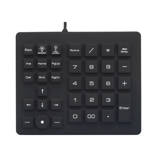 Renkforce USB-Nummernblock Spritzwassergeschützt, Staubgeschützt, mit Trackball Schwarz (RF-4791687) afbeelding 1