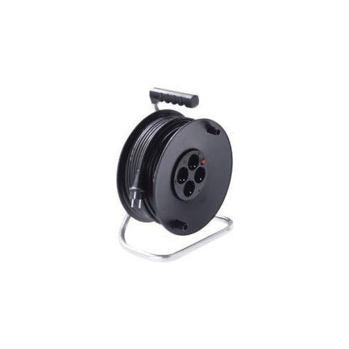 Bachmann Kabeltrommel - 50,0m - 4-Fach Steckereinsatz - Schwarz (392.181) afbeelding 1