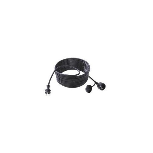 Bachmann Electric Strom Verlängerungskabel [ Schutzkontakt-Gummi-Stecker - Schutzkontakt-Gummi-Kupplung] Schwarz 10.00 m Bachmann Elect (343171) afbeelding 1