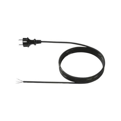 Bachmann - Stromkabel - CEE 7/7 (S) bis ohne Stecker 30 mm abisoliert - Wechselstrom 250 V - 16 A - 5,0m - geformt - Schwarz (322.186) - 4016514002863 - image 1