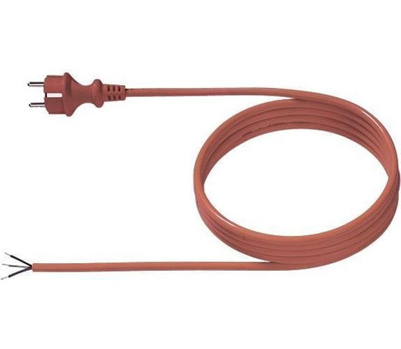 Bachmann - Stromkabel - CEE 7/7 (M) gerade bis ohne Stecker 30 mm stripped 16 A - 5,0m - geformt - orange (327.876) afbeelding 1