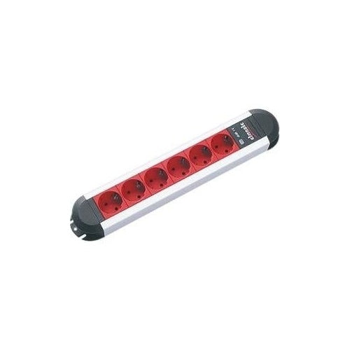 Bachmann PRIMO - Steckdosenleiste - Ausgangsanschlüsse: 6 (8 x Typ F) - Rot (331.040) afbeelding 1