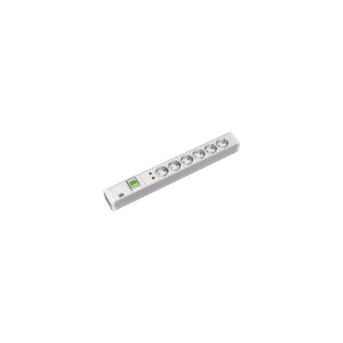 Bachmann - Verlängerungsschnur (Rack - einbaufähig) - Wechselstrom 230 V - 6 Ausgangsstecker - 1U - 48,3 cm (19") - 2,0m - Deutschland (333.605) afbeelding 1