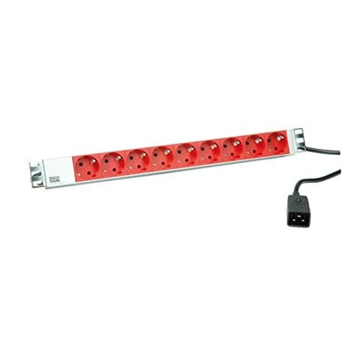 Bachmann 333.936 Innenraum 9AC-Ausgänge 2m Grau - Rot Verlängerungskabel (333936) afbeelding 1