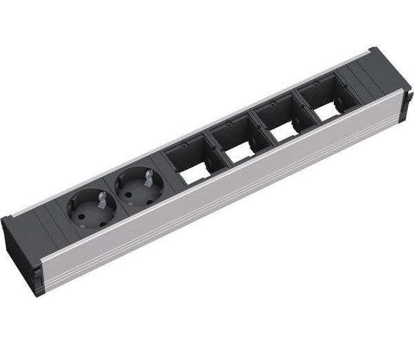 Bachmann CONI - Steckdosenleiste - Eingabe, Eingang GST18i3 - Ausgangsanschlüsse: 5 - 10cm Schnur - Deutschland - Schwarz, eloxiertes Aluminium (912.008) afbeelding 1