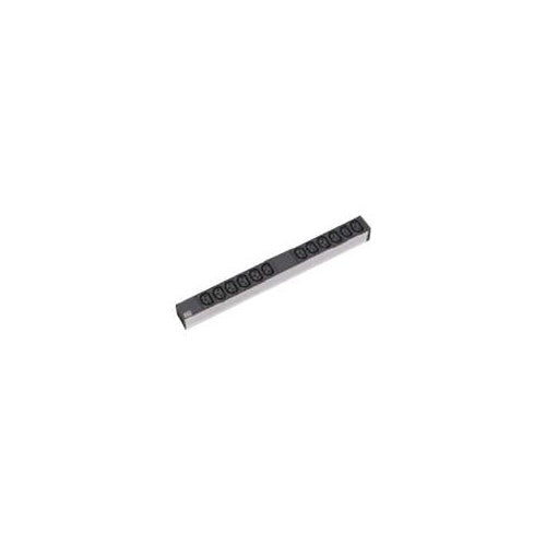 Bachmann LOCKABLE - Verlängerungsschnur (Rack - einbaufähig) - Ausgangsanschlüsse: 12 (IEC 60320 C13) - 1U - 48.3 cm (19") - Schwarz afbeelding 1