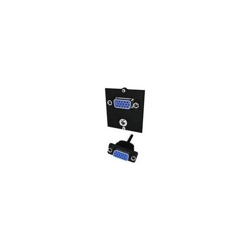 Bachmann Custom module - Modulares Faceplate-Snap-In - Mini-Phone Stereo 3,5 mm, VGA - black (917.150) afbeelding 1