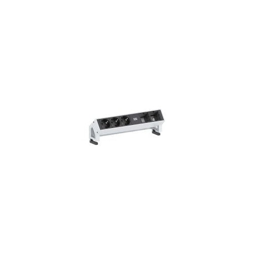 Bachmann DESK 2 - Steckdosenleiste - Eingabe, Eingang GST18 - Ausgangsanschlüsse: 3 - 20cm Schnur - Deutschland - Schwarz, weiß, RAL 9010 (902.201) afbeelding 1