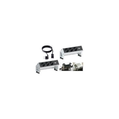 Bachmann DESK 2 - Steckdosenleiste - Eingabe, Eingang GST18i3 - Ausgangsanschlüsse: 3 - 20 cm - RAL 9010 afbeelding 1