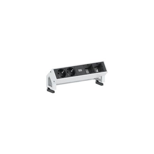 Bachmann DESK 2 - Steckdosenleiste - Eingabe, Eingang GST18i3 - Ausgangsanschlüsse: 2 - 20cm Schnur - Deutschland - weiß, RAL 9010 (902211) afbeelding 1