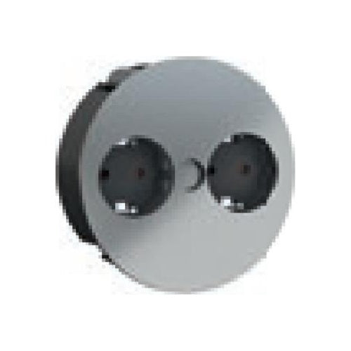 Bachmann TWIST Verlängerungskabel 2 m 2 AC-Ausgänge Indoor Chrom (931.016) afbeelding 1